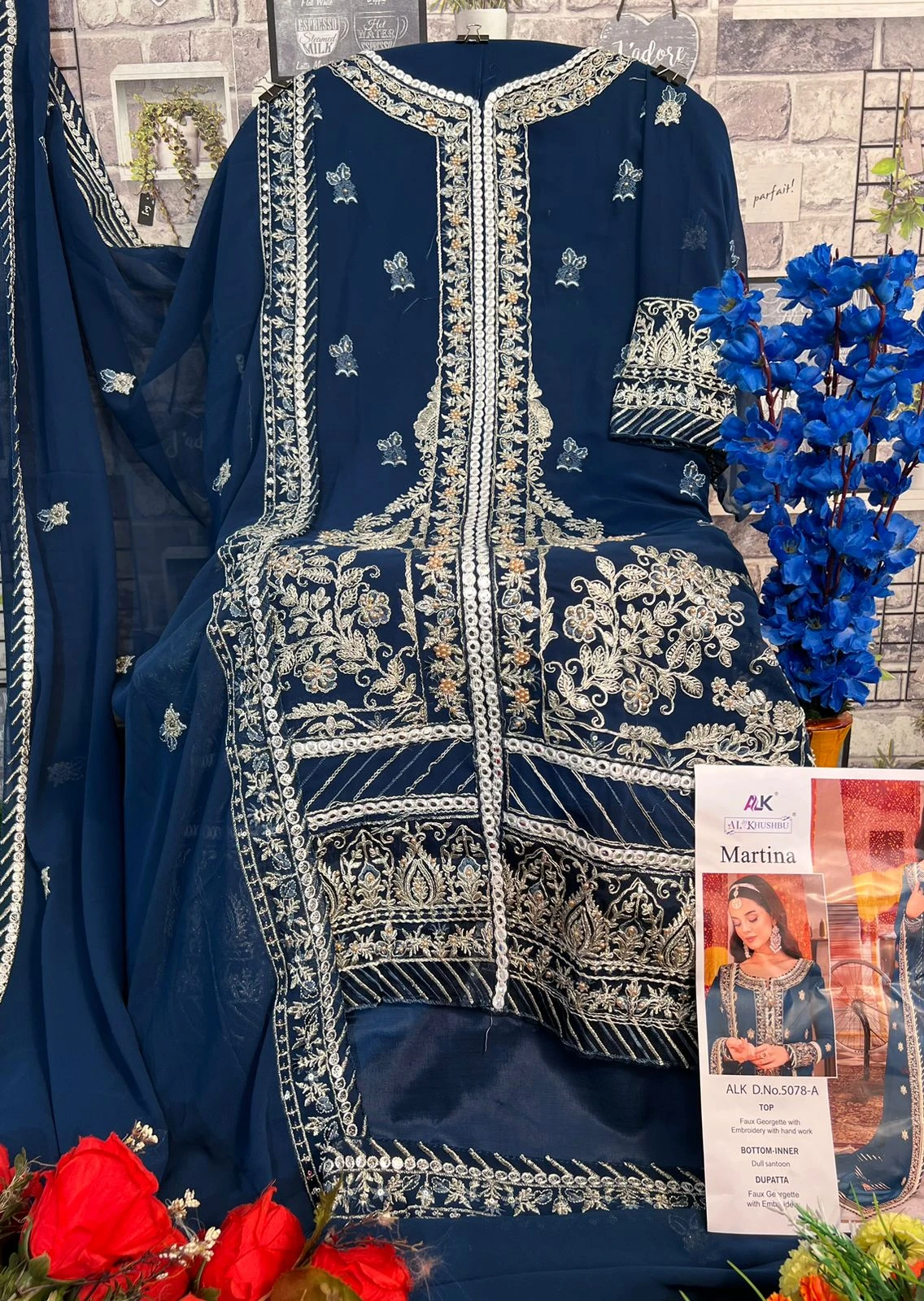 Al_Khushbu Martina Georgette Wholesale Pakistani Salwar Suit Catalog — Wholesale Salwar Suits, MPA wholesale from Surat - Gallery Image 4